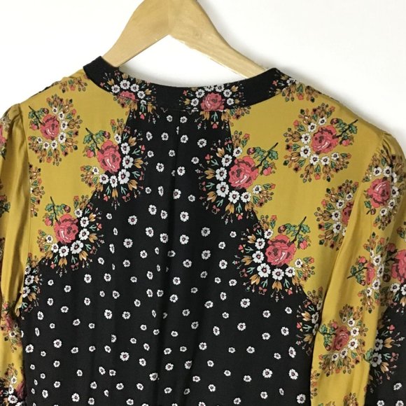 Farm Rio X Anthropologie Floral Blocked Long Sleeve Maxi Dress - Picture 11 of 16